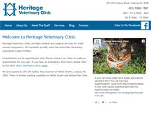 Tablet Screenshot of heritagevets.com.au
